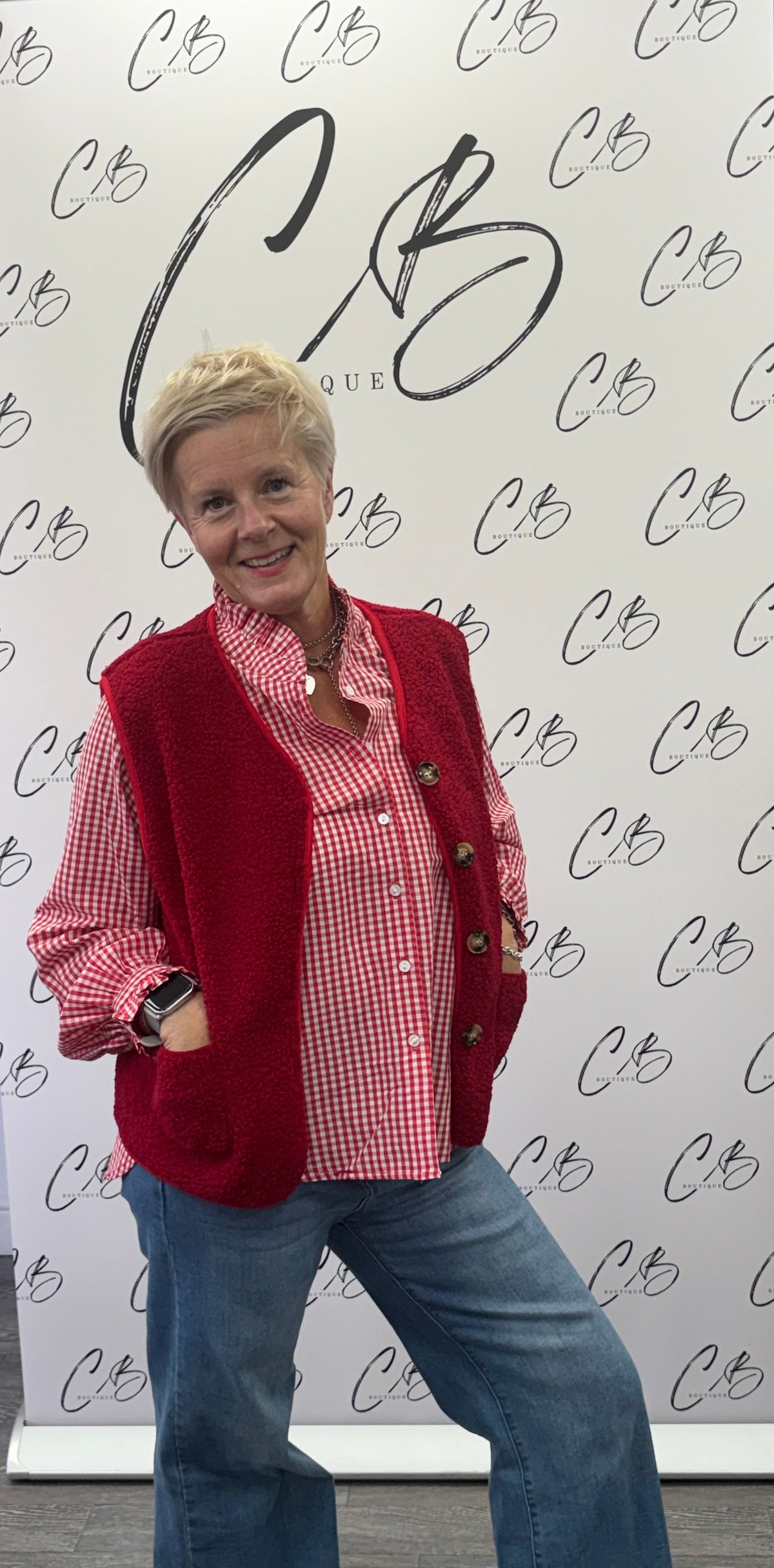 Luella Braemar Red Gingham Blouse