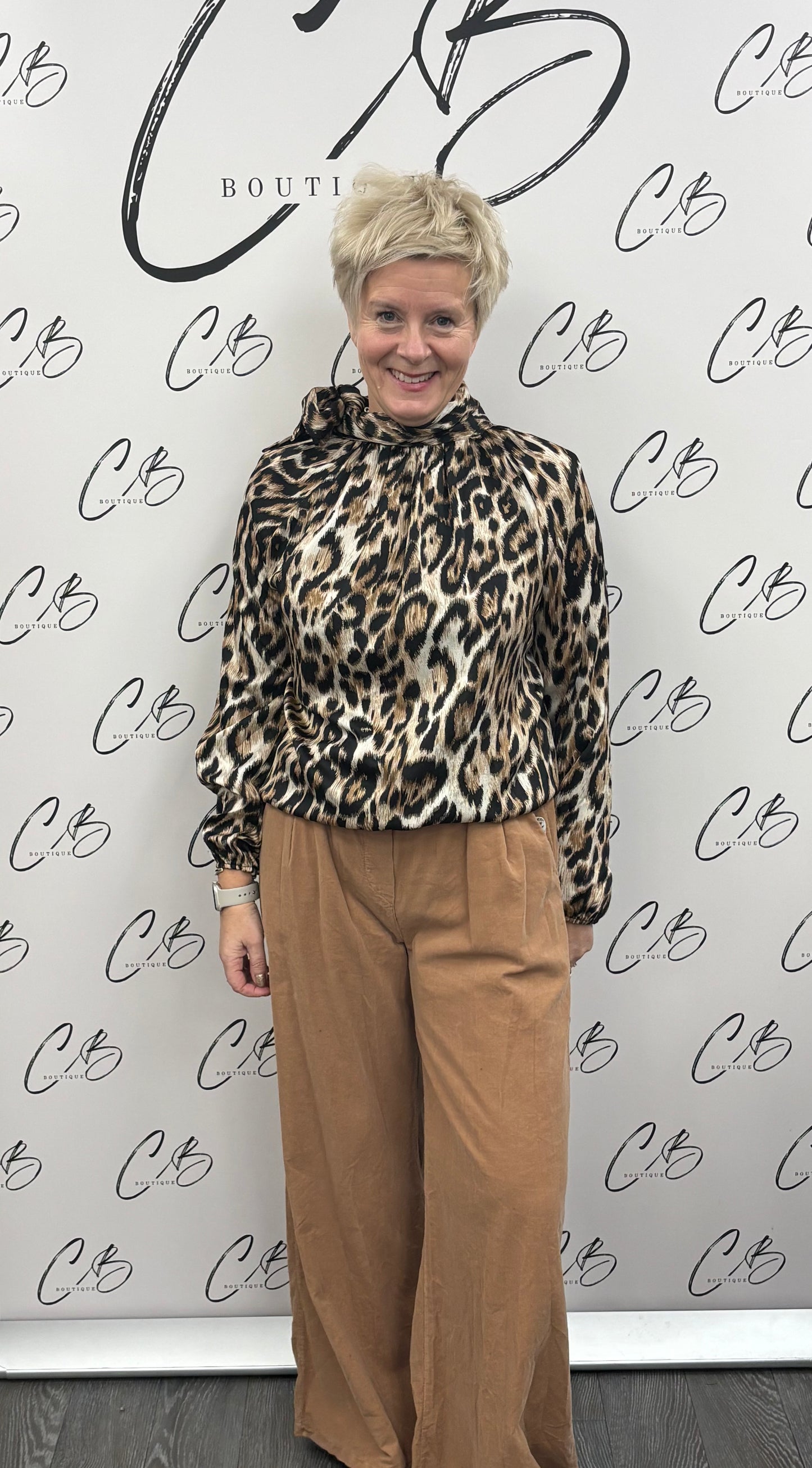 Belted Cord camel Trouser