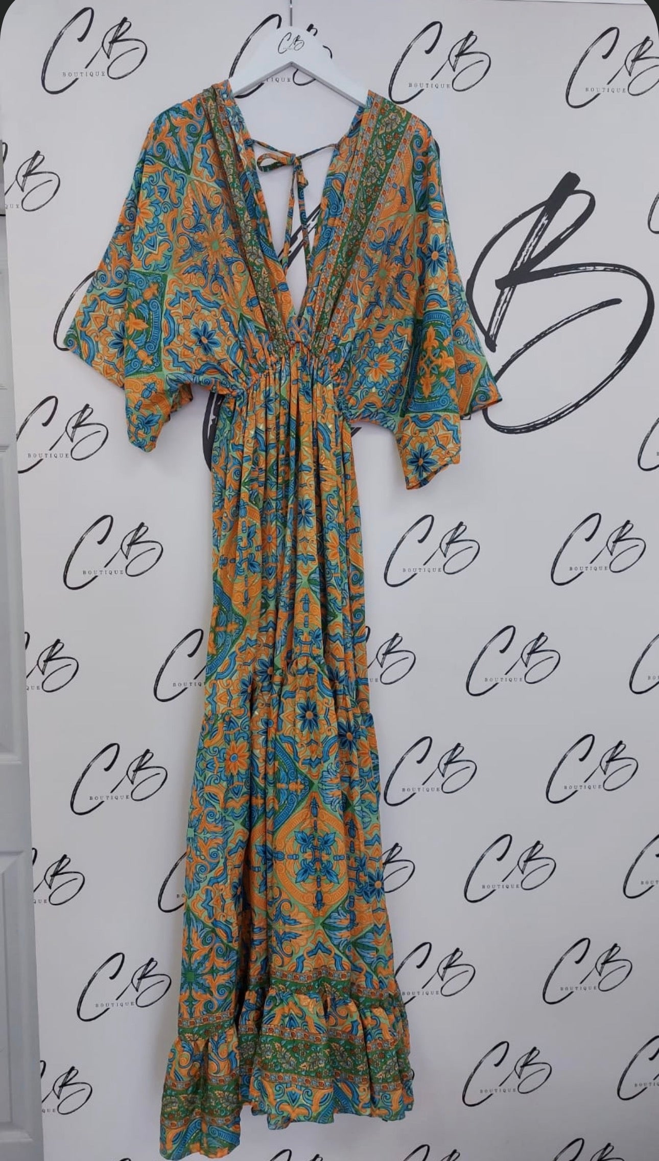 Boho orange and green