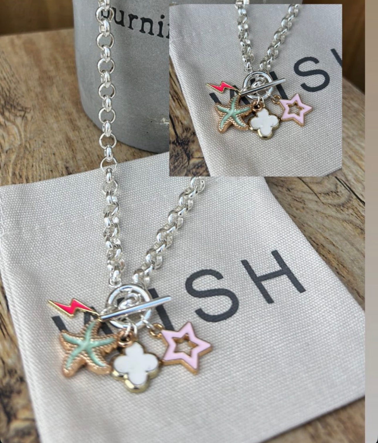 Silver mix necklace