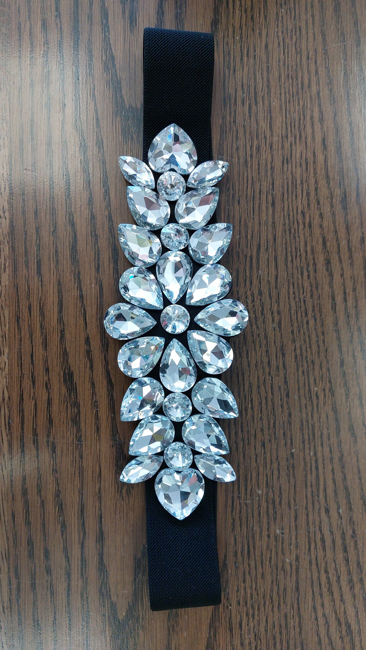 Black Belt with Diamonte Buckle