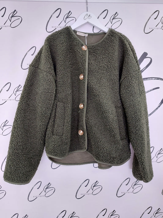 Khaki teddy jacket