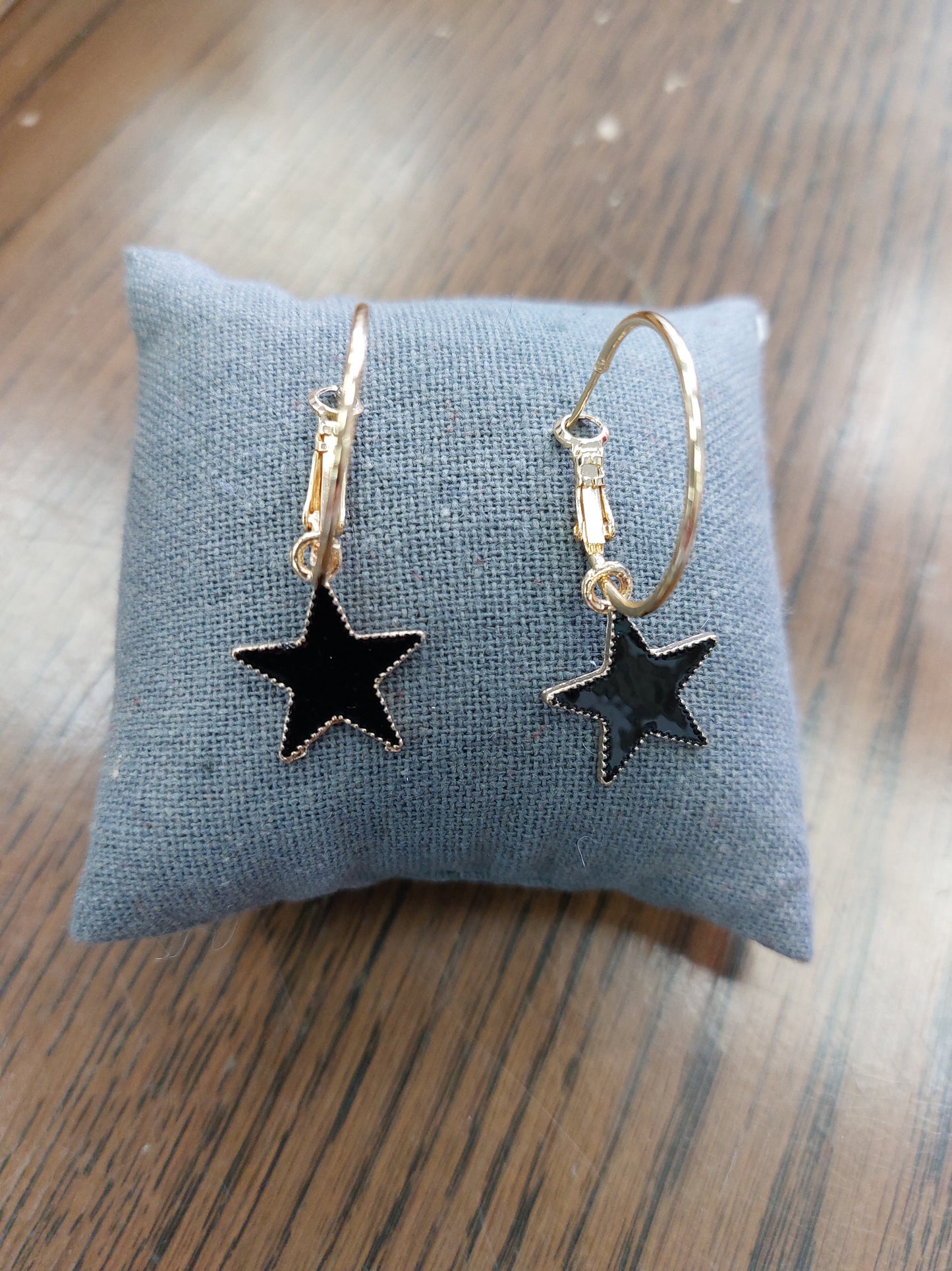 Black Star Earrings