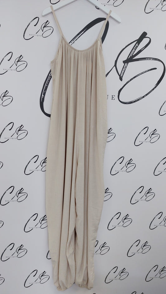 Trudi Jumpsuit (Beige)