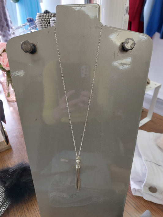 Silver Tassel Necklace